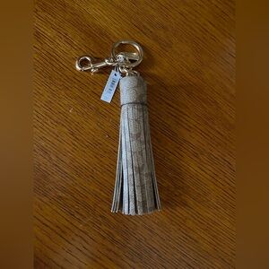 NWT Coach Signature Canvas Tassel Bag Charm